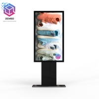 Kiosque Digital professionnel de 55 pouces, écran interactif tout-en-un, résolution LCD, 4K, pour pied au sol
