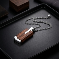 Collier pendentif rectangulaire en acier inoxydable Fatingna, plaqué or, gravable, forme géométrique tendance, cadeau pour couple