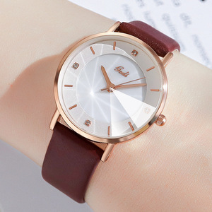 Reloj de mujer de alta gama, exquisito y elegante, con correa de cuero y diseño de cuarzo. - Product Image 2