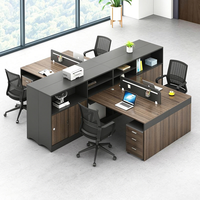 Conjunto de Sillas de Oficina Ecológicas y Duraderas para Empresas, Escritorios Modernos para 4/6 Personas, Fácil Montaje, Opciones Personalizables