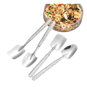Cuchara de sandía martillada de acero inoxidable moderna de moda, <span class=keywords><strong>pala</strong></span> cuadrada de alto valor para postres y helados, uso doméstico - Product Image 1