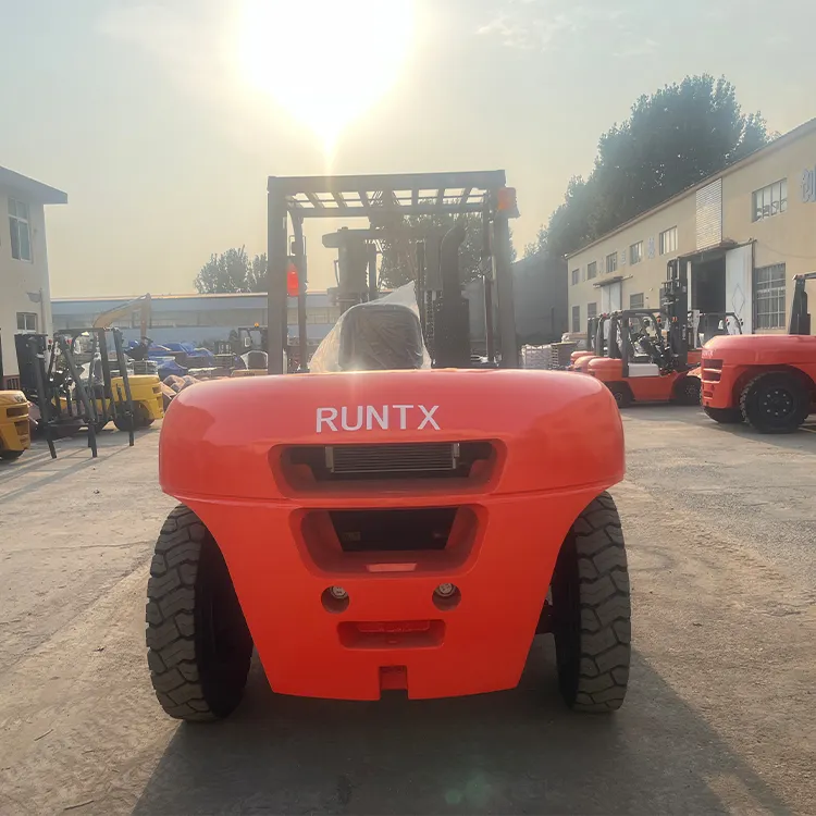 Runtx brand large forklift 7 ton 8 ton 10 ton 12 ton diesel forklift with 3-stage mast