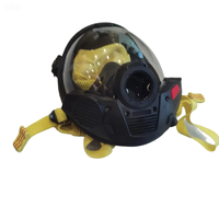 Masque de communication intégral sphérique ignifuge et résistant aux acides, avec filet de tête réglable en Kevlar, pour SCBA, pompier, sauvetage, portable