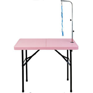LT-109 पेशेवर प्लास्टिक कुत्ते सौंदर्य तालिका पर्यावरण के अनुकूल पालतू ग्रूमिंग टेबल एयर लिफ्ट 97x55x76 सेमी सफेद/गुलाबी ताजा गंध - Product Image 2