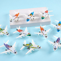 Petit avion à piles en tôle, mini-voiture jouet de dessin animé pour enfants