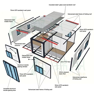 <span class=keywords><strong>Casa</strong></span> Container Pieghevole 20ft 40ft, Ufficio Prefabbricato Pronto all'Uso, <span class=keywords><strong>Casa</strong></span> Container Espandibile 3 <span class=keywords><strong>in</strong></span> 1 <span class=keywords><strong>in</strong></span> <span class=keywords><strong>Vendita</strong></span> - Product Image 6