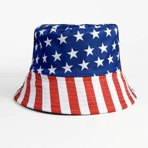 Chapeau de soleil bob à visière plate, style identique, pour l'extérieur, pour le Jour de l'Indépendance américaine, modèle 2026 Europe-Amérique - Product Image 1