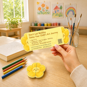 Carta Voucher Pieghevole a Forma di Fiore Fustellata, Carta Promozionale a Forma Speciale, Buono Sconto con <span class=keywords><strong>Stampa</strong></span> Logo Personalizzata - Product Image 2