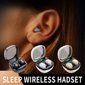 Mini auriculares inalámbricos Bluetooth con carga tipo C, chipset 5,0, negro, blanco, blanco roto, batería de larga duración, cómodos para dormir - Product Image 4