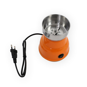 Electric Coffee <b>Grinder</b> Stainless Steel Blades Orange Color Push Button Control Household Use - Product Image 2