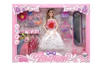 Poupées Princesse Modernes pour Enfants de 11,5 Pouces avec Jupe Suspendue et Poupées Bébé de 3 Pouces et Accessoires de Maquillage