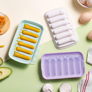 Moule à gâteau en silicone pour bébé, forme de saucisse, résistant aux hautes températures, non toxique, antiadhésif, facile à démouler, compatible four/micro-ondes - Product Image 1