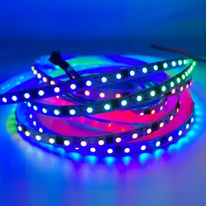 WS2811 WS2812 RGB dapat disesuaikan, lampu Strip RGB dapat diprogram 5V 12V DMX 2812 WS2812B piksel Digital fleksibel dapat disesuaikan untuk Klub