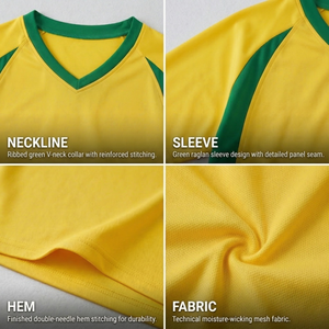 Camiseta de Manga Larga de Brasil de Alta Calidad y Bajo Costo, Estética Y2K, Ropa Urbana, Jersey de Fútbol Brasileño para Venta al Por Mayor con Logotipo Personalizado - Product Image 4