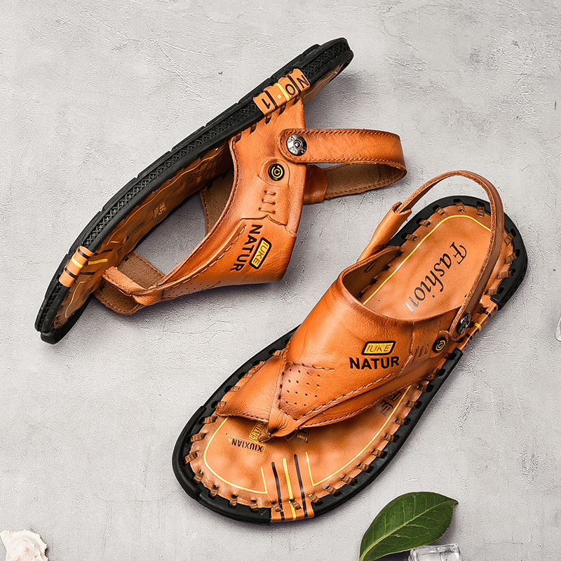 Shop Our Italian Men Leather Sandals Comfort Style