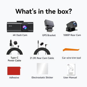 Redtiger Dealer F7N 4K Dual <span class=keywords><strong>Car</strong></span> Security <span class=keywords><strong>Recorder</strong></span> Black Box Cámara de salpicadero nocturno delantera y trasera con WIFI GPS - Product Image 6