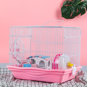 Accessoire roue de course petite <span class=keywords><strong>maison</strong></span> <span class=keywords><strong>bouteille</strong></span> d'eau boîte de nourriture Cage Hamster Cage en fil <span class=keywords><strong>plastique</strong></span> Cage - Product Image 5