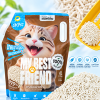 Litière pour chat à base de tofu végétal 6L, fabriquée à partir de résidus de soja de qualité supérieure, surveillance de la santé, changement de couleur, vente en gros d'usine