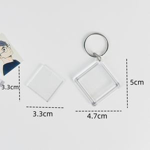 Acrylic Frame Key Chains Custom Shell Photo Tassel Charms Transparent Picture Frame <b>Keychain</b> Ins Photo DIY Gift <b>Keychain</b> - Product Image 3