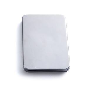 Hot Selling Rectangle Silver Embossed Metal Rotatable Mini Vanity Makeup Mirror - Product Image 4