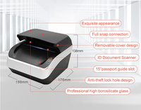 Scanner de documents OCR de bureau mains libres USB pour passeports et cartes d'identité avec fonctions anti-contrefaçon MRZ et de vérification croisée