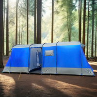 Tente de camping pliable quatre saisons pour 8 personnes, respirante, imperméable, double couche, grande tente familiale pour le glamping en plein air