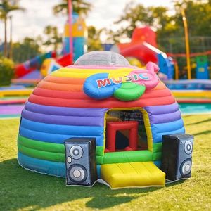Venta al por mayor de alta calidad Material de PVC 7m Tamaño Disco Bounce House Jumping Castle para niños Adultos Fiesta inflable <span class=keywords><strong>Alquiler</strong></span> Fácil configuración - Product Image 2