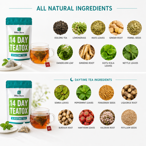 Thé <span class=keywords><strong>d</strong></span>étoxifiant aux herbes Teatox 14 jours – Sachets de thé pyramidaux Jour et Nuit – Mélange bien-être personnalisé – Fabricant OEM sous marque privée - Product Image 3