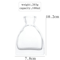 Flacon d'aromathérapie en verre transparent de luxe personnalisé de 100 ml avec bâtonnets diffuseurs et impression sérigraphique