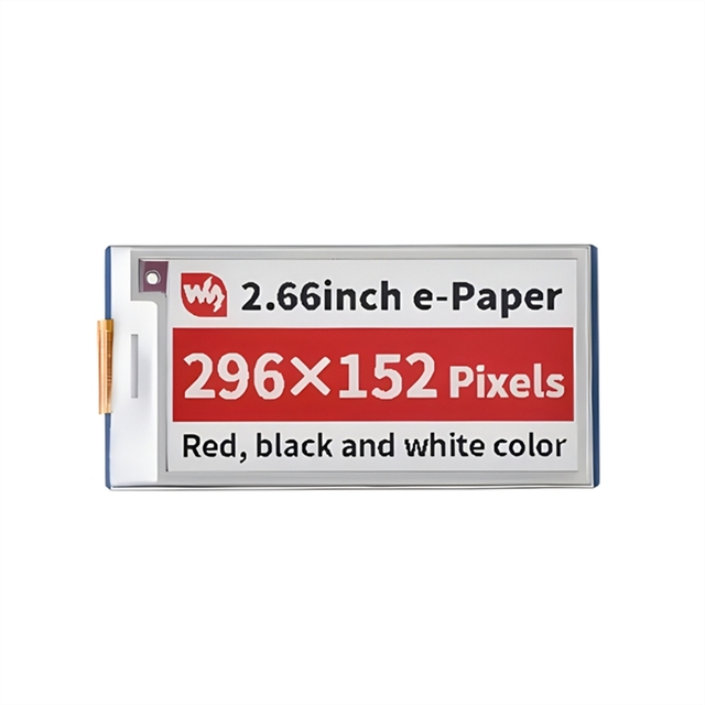 BSSY)2.66inch E-Paper (B) E-Ink Display 296*152 Pixels Three-Color SPI Interface PCB Red Black White LCD Boards Accessories