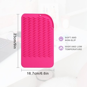 Tapis en silicone résistant à la chaleur pour fer à lisser et fer à boucler, tapis antidérapant de protection thermique, tapis de rangement pour outils de coiffure - Product Image 5