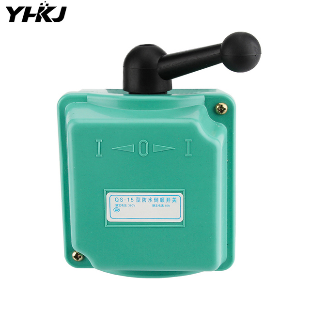 Forward Stop Reverse Motor Waterproof Switch QS-15 QS-30 QS-60 Change Over Switch 380V Three-phase Motor Switch