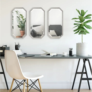 Set di Specchi <span class=keywords><strong>da</strong></span> Parete Ottagonali in Metallo Dorato Stile Art Deco Moderno, Specchi Decorativi Antichi ed Eleganti per Casa, Hotel, Soggiorno e Lobby - Product Image 3