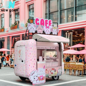 Jalan Trailer Makanan Cepat seluler Restoran Dapur penuh anjing panas es krim makanan ringan truk serat kaca ponsel BBQ untuk permen - Product Image 5