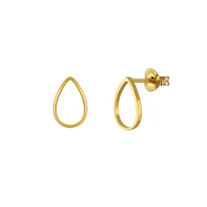 OEM 925 Sterling Silver 18k placcato oro gioielli orecchino a goccia orecchini semplici per ragazze orecchini piercing all'orecchio borchie per le donne