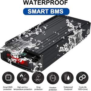 Große Kapazität 48V 20Ah 25Ah 30Ah Gepäckträger Ebike-Batterie Lithium-Ionen-Batterie Tragbare hintere Träger batterie für 0-1500W Motor - Product Image 4