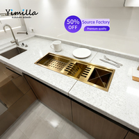 Égouttoir à vaisselle en acier inoxydable, organisation et rangement essentiels pour l'évier avec porte-couverts, décoration pour la maison et l'appartement
