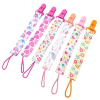 Yobe Baby YB-1001 Attache-sucette imprimée pour bébés garçons et filles, sangles en tissu multicolores, sans BPA
