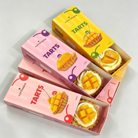 Boîte d'emballage personnalisable en carton alimentaire jetable pour tartelettes, sushis, donuts, pâtisseries, gâteaux, biscuits et tartelettes, type tiroir