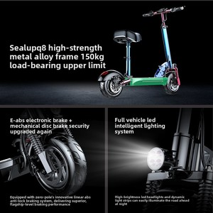 สกู๊ตเตอร์ Xiluo สำหรับผู้ใหญ่ พับได้ ล้ออลูมิเนียม 10 นิ้ว รองรับน้ำหนัก 200 กก. แบตเตอรี่ลิเธียม รุ่น XLP-Q8 ดีไซน์พับเก็บง่าย - Product Image 4