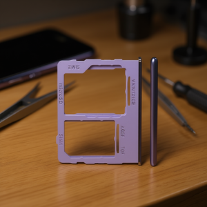 Vassoio per scheda SIM e Micro SD viola per Samsung Galaxy A32 5G, ricambio per SM A326B - Product Image 3