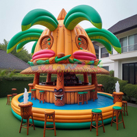 Canapé flottant gonflable commercial de luxe pour piscine, idéal pour les fêtes en extérieur, bar aquatique pour adultes