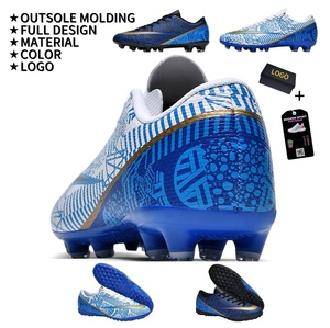 Botas de Fútbol Sala de Caña Baja <span class=keywords><strong>con</strong></span> Cordones, FG HG TF, Cuero PU, Alta Calidad, Unisex, <span class=keywords><strong>para</strong></span> Primavera, Otoño, Invierno, Verano - Product Image 1