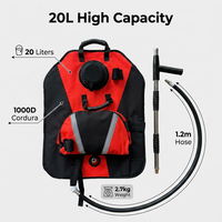 Sac à dos portable de lutte contre les incendies de 20 L avec portée de pulvérisation de 8 m et débit de 100-120 ml pour le sauvetage en cas d'incendie forestier