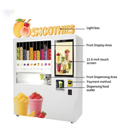 Distributeur automatique de smoothies Junxin modèle 3, capacité 150-200, écran tactile, conforme ADA, gestion basée sur le cloud, smoothies frais