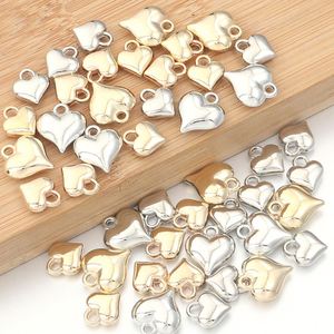 CCB Heart <b>Love</b> Pendant Electroplated Heart Plastic Beads Handmade DIY <b>Bracelet</b> Necklace Earrings Accessories T0471 - Product Image 1