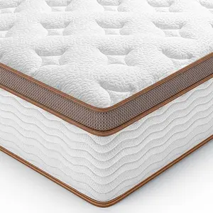 Matelas en mousse à mémoire de forme gel frais moderne et luxueux en tissu glacé Matelas compressé en boîte à vendre matelas rabattable