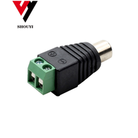 Connecteur mâle pour CCTV, de Type vert, AV à vis RCA