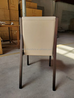 Chaise de salle à manger en bois de frêne massif de style européen traditionnel, revêtement en similicuir, design antique, garantie de 2 ans pour cuisine et hôtel