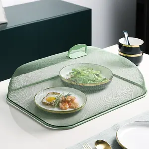 47 cm Food Cover Mesh Dish Round Square rettangolare ombrello per uso domestico cucina Iron Metal verdura Food Cover per il cibo